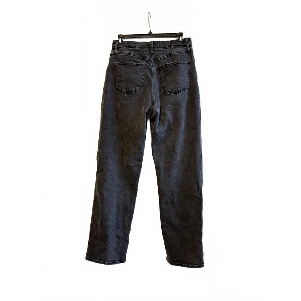 {SOLD} Hollister Ultra High Rise Black Patchwork Dad Denim Jeans- Size 8 - Picture 2 of 5